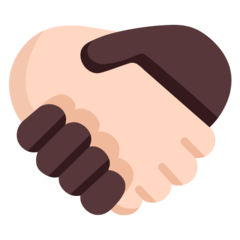 How Handshake: Light Skin Tone, Dark Skin Tone emoji looks on Microsoft.