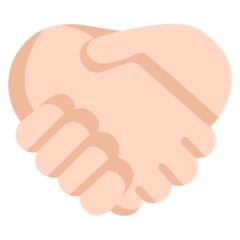 How Handshake: Light Skin Tone emoji looks on Microsoft.