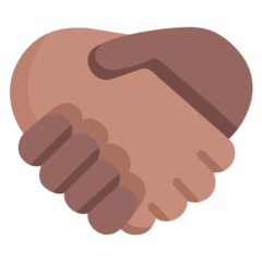 Handshake: Medium-light Skin Tone, Dark Skin Tone •
