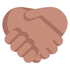 How Handshake: Medium Skin Tone emoji looks on Microsoft.