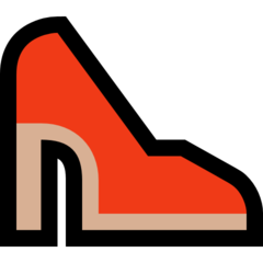 How High-Heeled Shoe emoji looks on Microsoft.