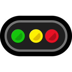 How Horizontal Traffic Light emoji looks on Microsoft.