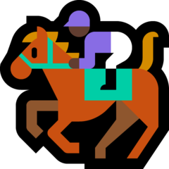 How Horse Racing: Dark Skin Tone emoji looks on Microsoft.