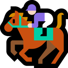 How Horse Racing: Light Skin Tone emoji looks on Microsoft.