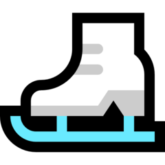 How Ice Skate emoji looks on Microsoft.