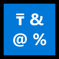 How Input Symbols emoji looks on Microsoft.