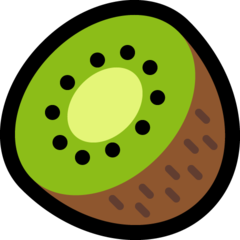 How Kiwi Fruit emoji looks on Microsoft.