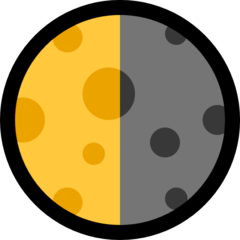 A quoi ressemblent les emoji Dernier quartier de lune sur Microsoft.