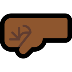 How Left-Facing Fist: Medium-Dark Skin Tone emoji looks on Microsoft.