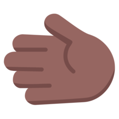 How Leftwards Hand: Medium-Dark Skin Tone emoji looks on Microsoft.