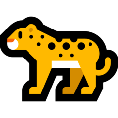 Hvordan Leopard emoji ser ud på Microsoft.