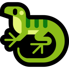 How Lizard emoji looks on Microsoft.