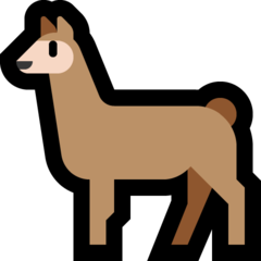 How Llama emoji looks on Microsoft.