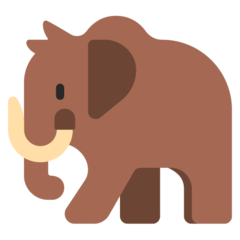 How Mammoth emoji looks on Microsoft.