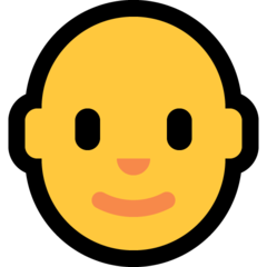 How Man: Bald emoji looks on Microsoft.