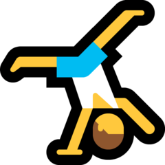 How Man Cartwheeling emoji looks on Microsoft.