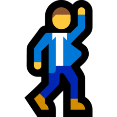 How Man Dancing emoji looks on Microsoft.