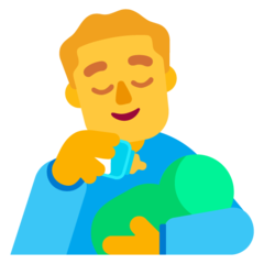 How Man Feeding Baby emoji looks on Microsoft.