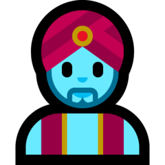 How Man Genie emoji looks on Microsoft.