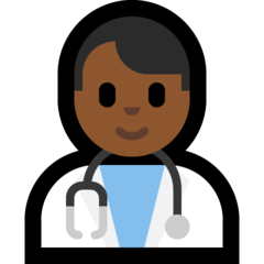 How Man Health Worker: Medium-Dark Skin Tone emoji looks on Microsoft.