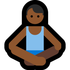 How Man in Lotus Position: Medium-Dark Skin Tone emoji looks on Microsoft.