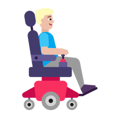 How Man in Motorized Wheelchair Facing Right: Medium-Light Skin Tone emoji looks on Microsoft.