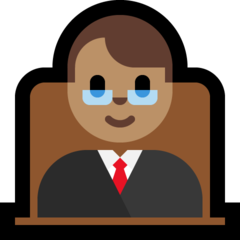 How Man Judge: Medium Skin Tone emoji looks on Microsoft.