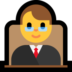 How Man Judge emoji looks on Microsoft.