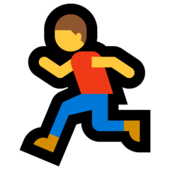 How Man Running emoji looks on Microsoft.