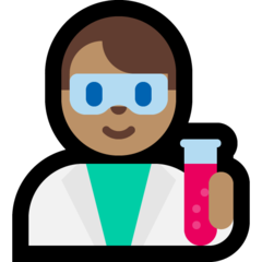 How Man Scientist: Medium Skin Tone emoji looks on Microsoft.