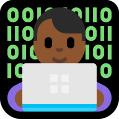 How Man Technologist: Medium-Dark Skin Tone emoji looks on Microsoft.