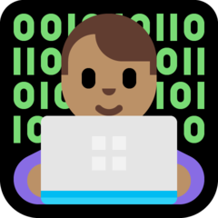 How Man Technologist: Medium Skin Tone emoji looks on Microsoft.