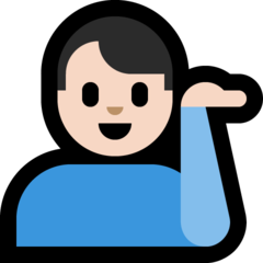 Bagaimana emoji Lelaki menadah tangan: ton kulit cerah kelihatan di Microsoft.