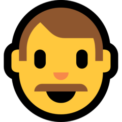 How Man emoji looks on Microsoft.