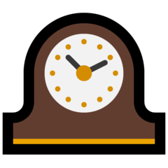 How Mantelpiece Clock emoji looks on Microsoft.