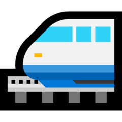 How Monorail emoji looks on Microsoft.