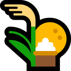 How Moon Viewing Ceremony emoji looks on Microsoft.