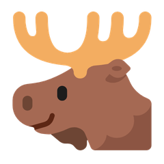 Bagaimana emoji Moose kelihatan di Microsoft.