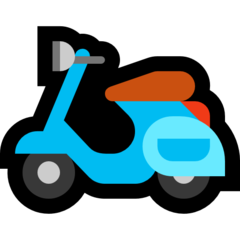 How Motor Scooter emoji looks on Microsoft.