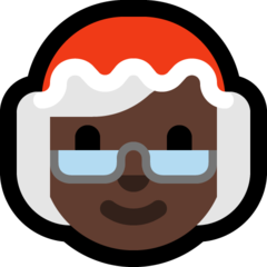 How Mrs. Claus: Dark Skin Tone emoji looks on Microsoft.