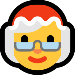 How Mrs. Claus emoji looks on Microsoft.