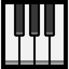 How Musical Keyboard emoji looks on Microsoft.