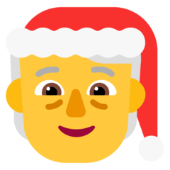 Hur Könsneutral tomte emoji ser ut på Microsoft.