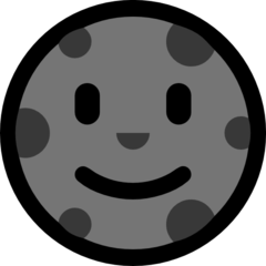 How New Moon Face emoji looks on Microsoft.