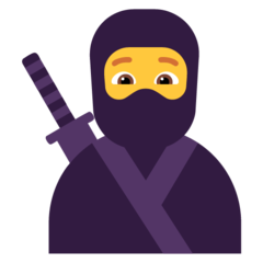 Wie Ninja Emoji auf Microsoft aussieht.