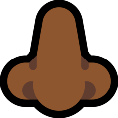 How Nose: Medium-Dark Skin Tone emoji looks on Microsoft.