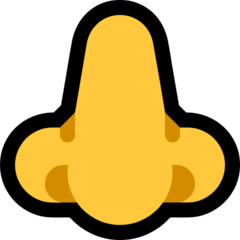 How Nose emoji looks on Microsoft.