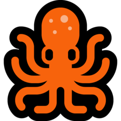 How Octopus emoji looks on Microsoft.