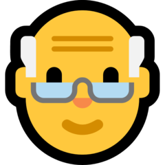 How Old Man emoji looks on Microsoft.