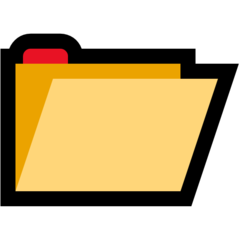 How Open File Folder emoji looks on Microsoft.